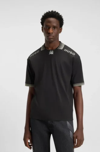 HUGO x RB polo shirt with logos and tipping