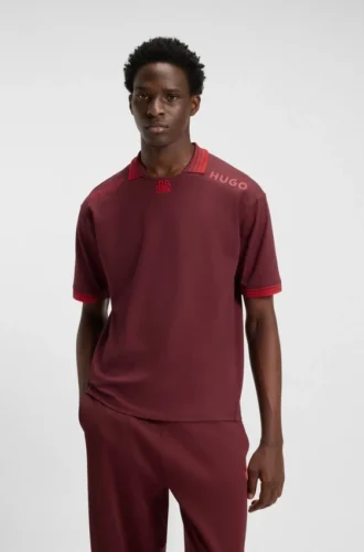 HUGO x RB polo shirt with logos and tipping