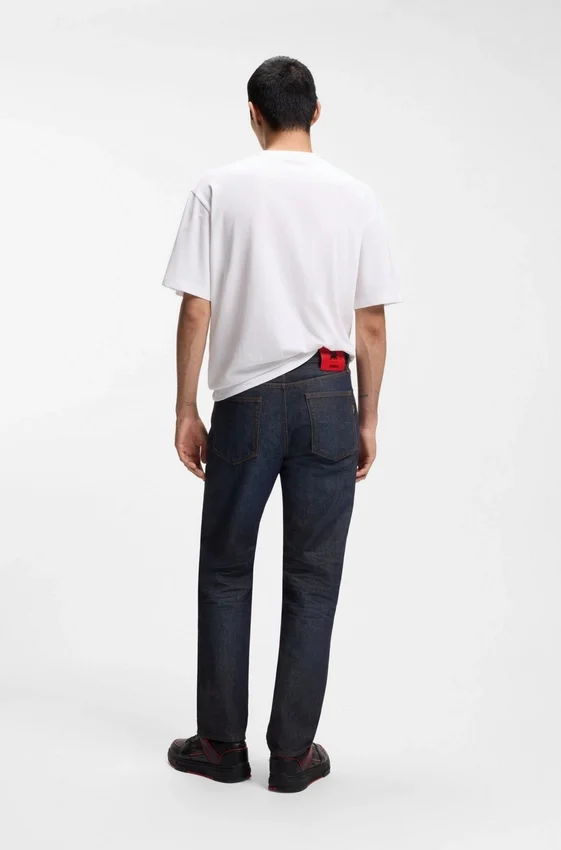 HUGO x RB regular-fit jeans in blue denim HUGO x RB regular-fit jeans in blue denim