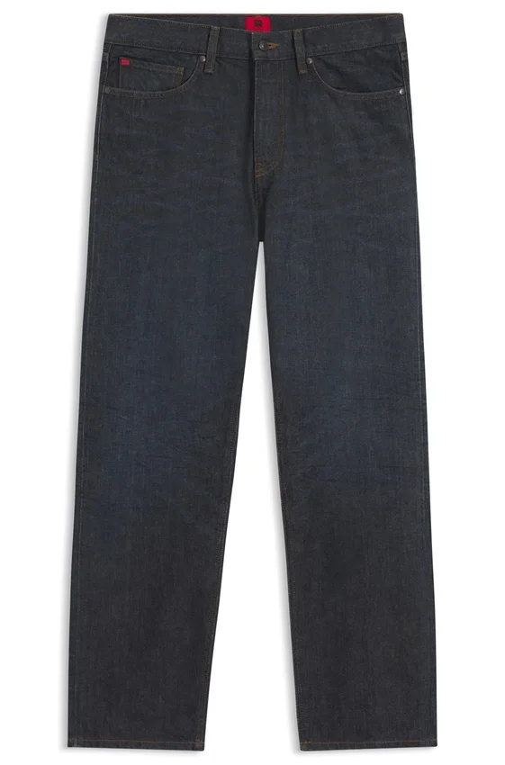 HUGO x RB regular-fit jeans in blue denim HUGO x RB regular-fit jeans in blue denim