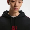 HUGO x RB stretch-cotton hoodie with bull motif