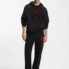 HUGO x RB stretch-cotton hoodie with bull motif