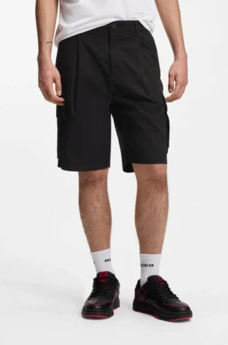 HUGO x RB stretch-cotton shorts with bull motif