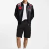 HUGO x RB stretch-cotton shorts with bull motif