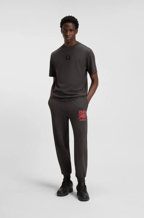 HUGO x RB T-shirt with bull-graphic logo patch HUGO x RB T-shirt with bull-graphic logo patch