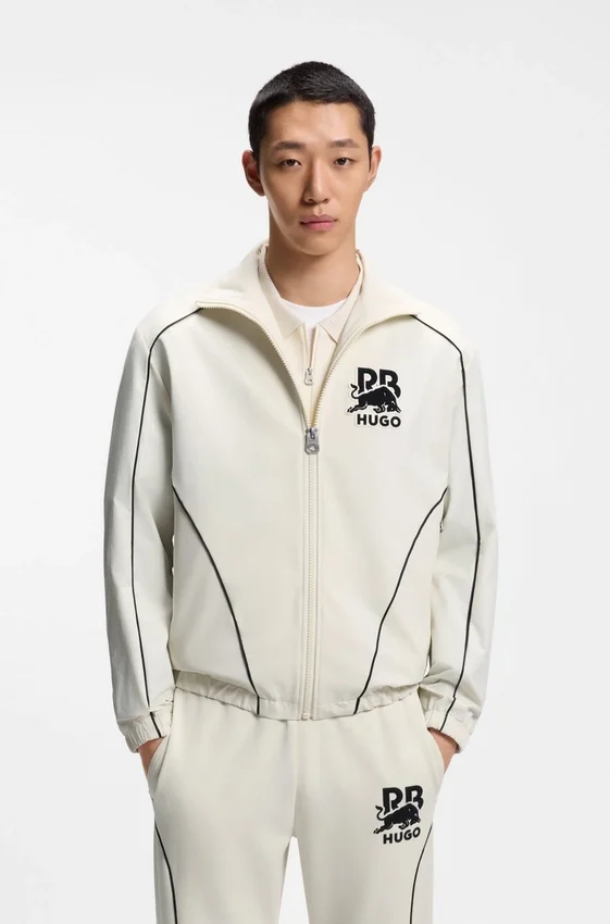 HUGO x RB zipper-up jacket with bull motif HUGO x RB zipper-up jacket with bull motif