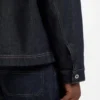 Indigo-denim jacket with contrast collar