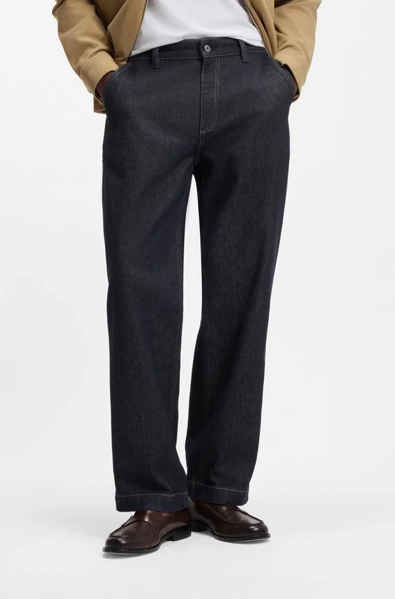 Indigo regular-fit jeans in stretch denim Indigo regular-fit jeans in stretch denim