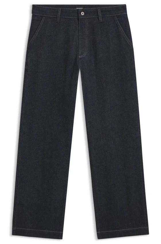 Indigo regular-fit jeans in stretch denim Indigo regular-fit jeans in stretch denim