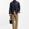 Indigo regular-fit shirt in stretch denim Indigo regular-fit shirt in stretch denim