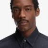 Indigo regular-fit shirt in stretch denim Indigo regular-fit shirt in stretch denim