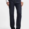 Indigo straight-fit jeans in stretch denim Indigo straight-fit jeans in stretch denim