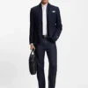 Indigo straight-fit jeans in stretch denim Indigo straight-fit jeans in stretch denim