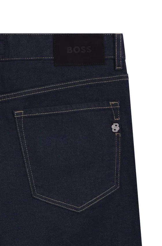Indigo straight-fit jeans in stretch denim Indigo straight-fit jeans in stretch denim