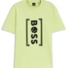 Interlock-cotton T-shirt with mesh-print artwork