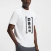 Interlock-cotton T-shirt with mesh-print artwork