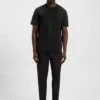 Interlock-cotton T-shirt with mesh-print artwork