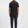 Interlock-cotton T-shirt with mesh-print artwork