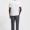 Interlock-cotton T-shirt with mesh-print artwork