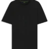 Interlock-cotton T-shirt with mesh-print artwork
