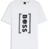 Interlock-cotton T-shirt with mesh-print artwork