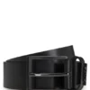 Italian leather belt with brushed gunmetal hardware Italian leather belt with brushed gunmetal hardware