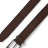 Italian leather belt with brushed gunmetal hardware Italian leather belt with brushed gunmetal hardware