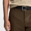 Italian-leather belt with contrast stitching Italian-leather belt with contrast stitching