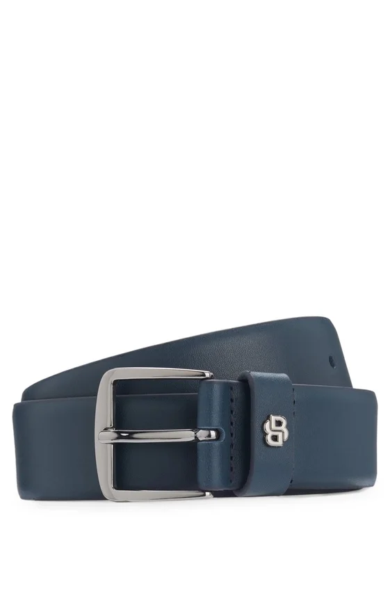 Italian-leather belt with Double B monogram Italian-leather belt with Double B monogram