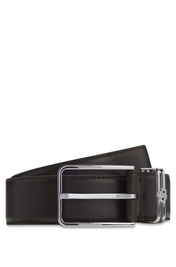 Italian-leather belt with Double B monogram Italian-leather belt with Double B monogram