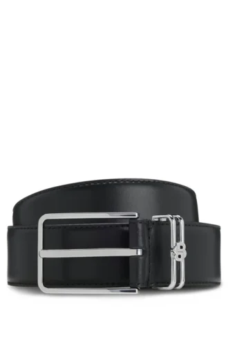 Italian-leather belt with Double B monogram