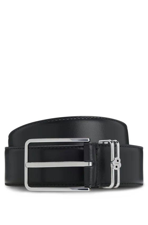 Italian-leather belt with Double B monogram Italian-leather belt with Double B monogram