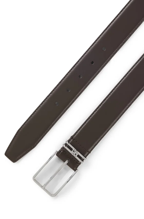Italian-leather belt with Double B monogram Italian-leather belt with Double B monogram