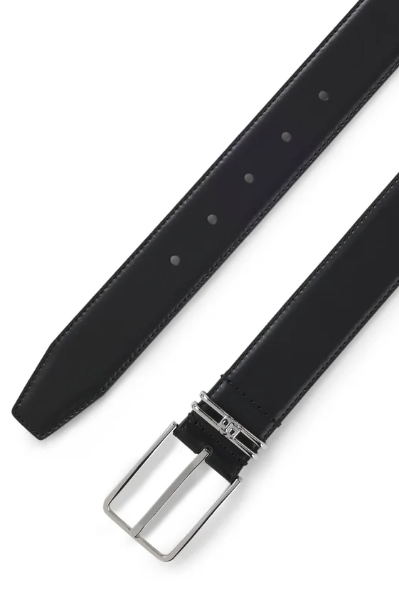Italian-leather belt with Double B monogram Italian-leather belt with Double B monogram