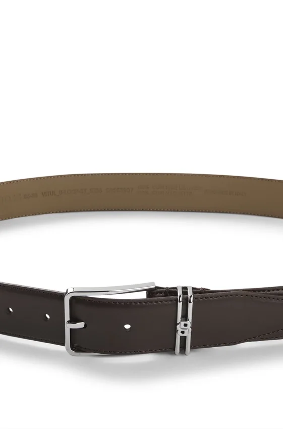 Italian-leather belt with Double B monogram Italian-leather belt with Double B monogram