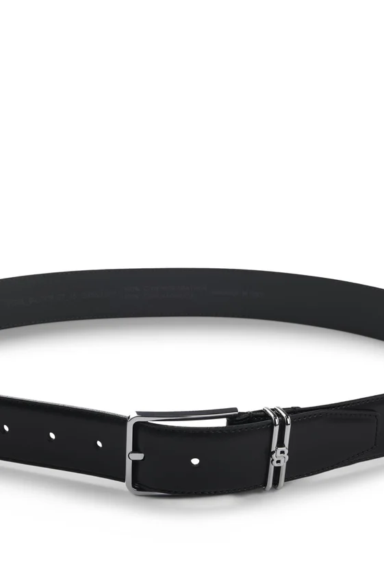 Italian-leather belt with Double B monogram Italian-leather belt with Double B monogram