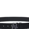 Italian-leather belt with Double B monogram buckle