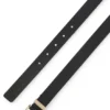 Italian-leather belt with gold-tone buckle