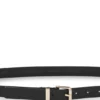 Italian-leather belt with gold-tone buckle