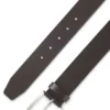 Italian-leather belt with logo-engraved buckle Italian-leather belt with logo-engraved buckle