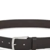 Italian-leather belt with logo-engraved buckle Italian-leather belt with logo-engraved buckle