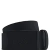 Italian leather belt with logo plaque buckle Italian leather belt with logo plaque buckle