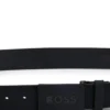 Italian leather belt with logo plaque buckle Italian leather belt with logo plaque buckle