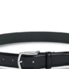 Italian-leather belt with polished logo buckle Italian-leather belt with polished logo buckle