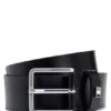 Italian-leather belt with signature-stripe keeper Italian-leather belt with signature-stripe keeper