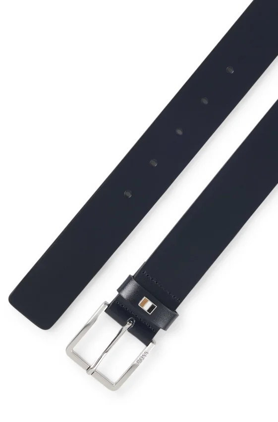 Italian-leather belt with signature-stripe keeper Italian-leather belt with signature-stripe keeper
