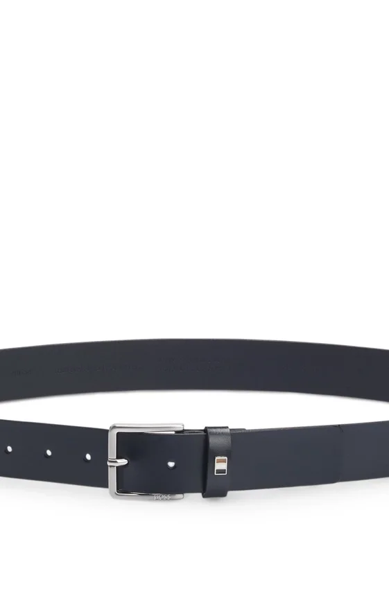 Italian-leather belt with signature-stripe keeper Italian-leather belt with signature-stripe keeper