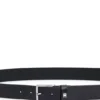 Italian-leather belt with signature-stripe keeper Italian-leather belt with signature-stripe keeper