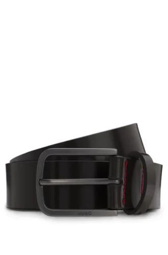 Italian-made belt in brush-off leather