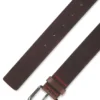 Italian-made belt in buffalo leather with logo buckle